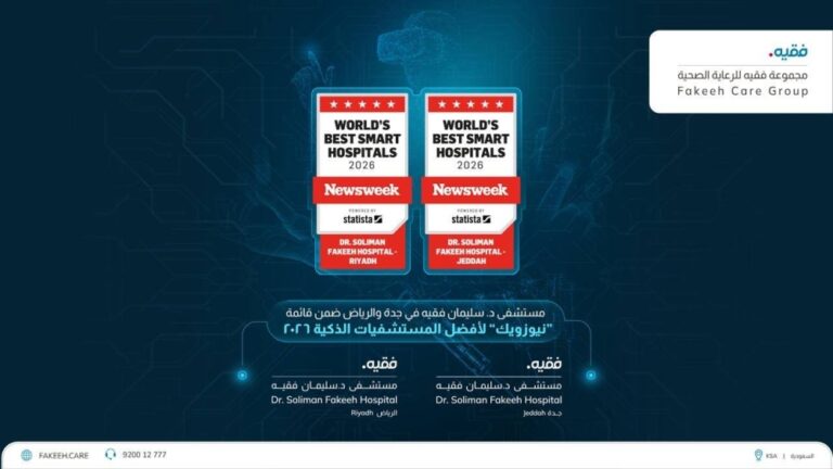 مستشفيات د. سليمان فقيه ضمن قائمة-نيوزويك-لأفضل-المستشفيات-الذكية-لعام 2026