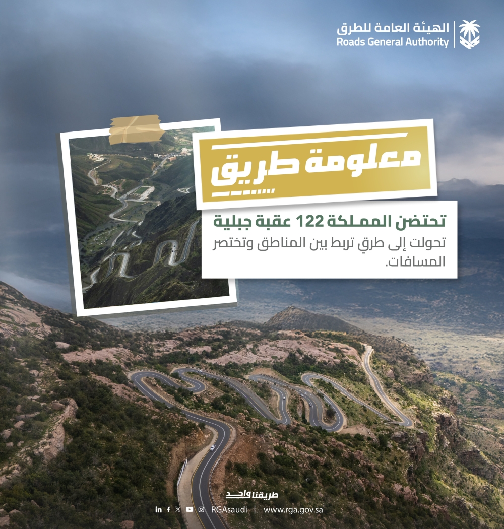 تربط-بين-مناطق-السعودية.-هيئة-الطرق-تكشف-عن-عدد-العقبات-الجبلية