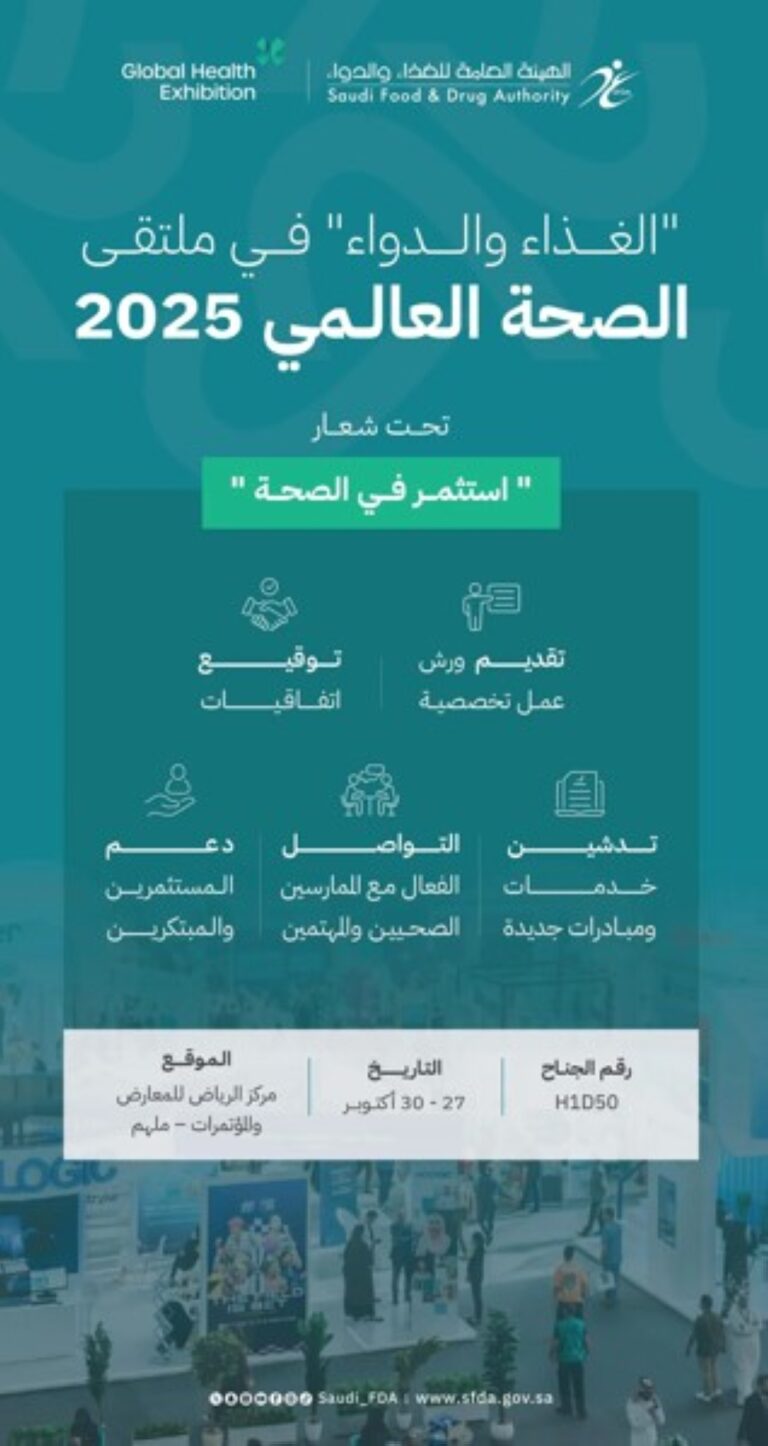 مبادرات-جديدة.-تفاصيل-مشاركة-“الغذاء-والدواء”-في-ملتقى-الصحة-العالمي