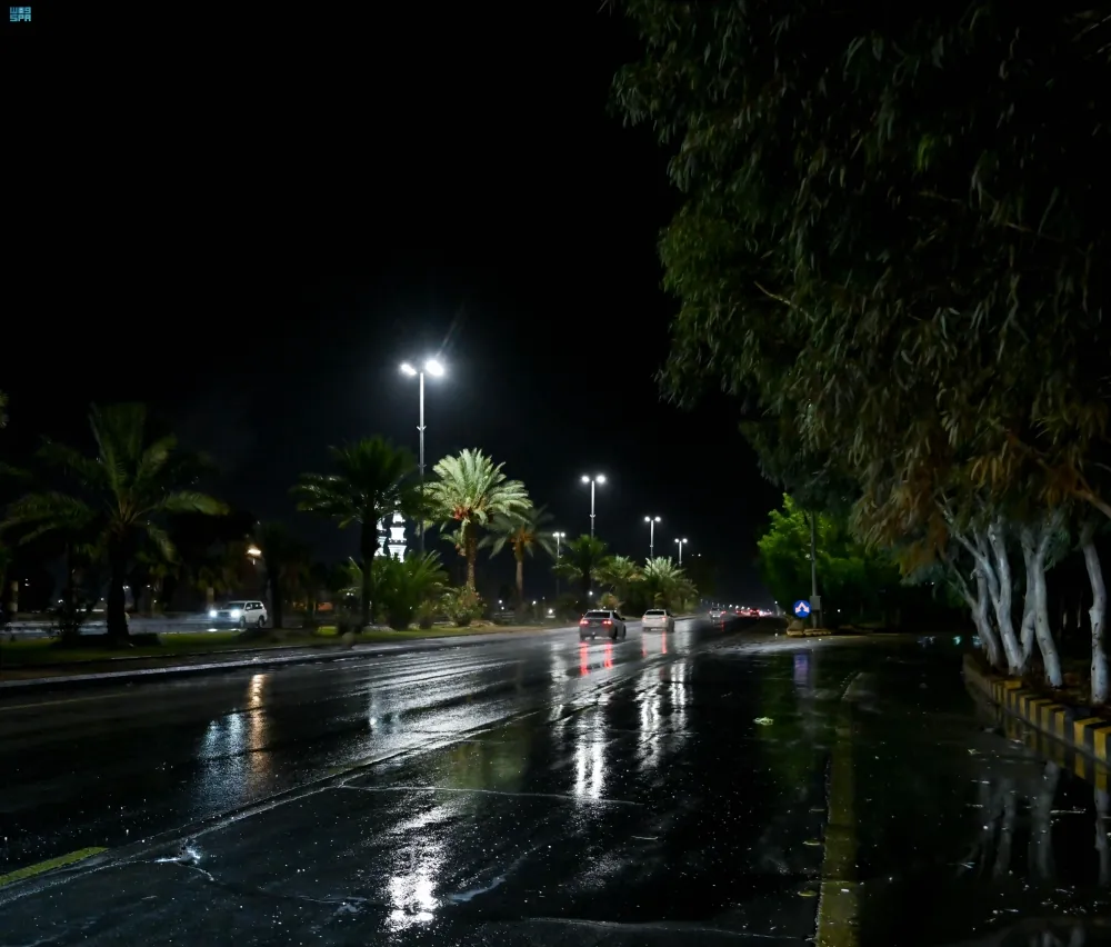 حتى-11-مساء.-أمطار-خفيفة إلى-متوسطة-على-أجزاء-من-6-مناطق