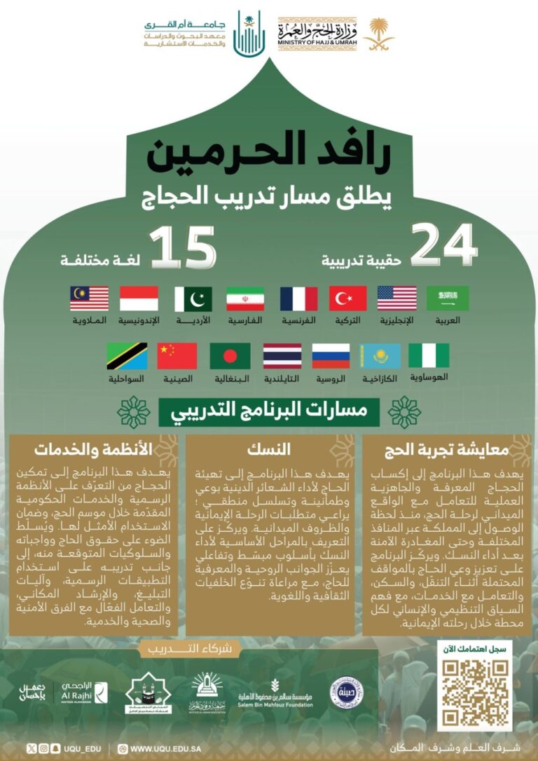 “رافد-الحرمين”-يبدأ-تدريب-العاملين-لخدمة-ضيوف-الرحمن-في-موسم-حج-1447هـ