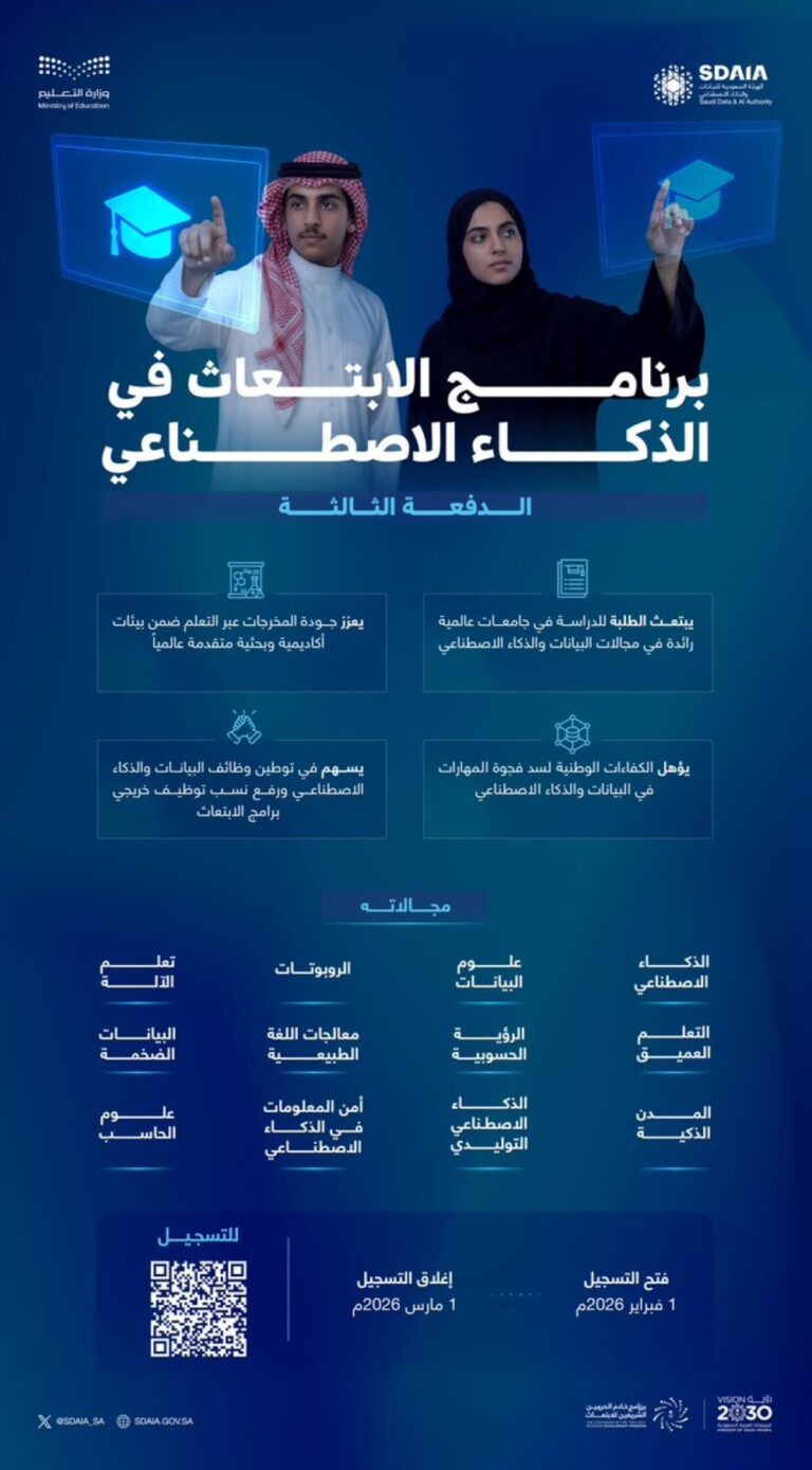 بالرابط.-التقديم-على-12-تخصصًا-للابتعاث-في-دراسة-الذكاء-الاصطناعي