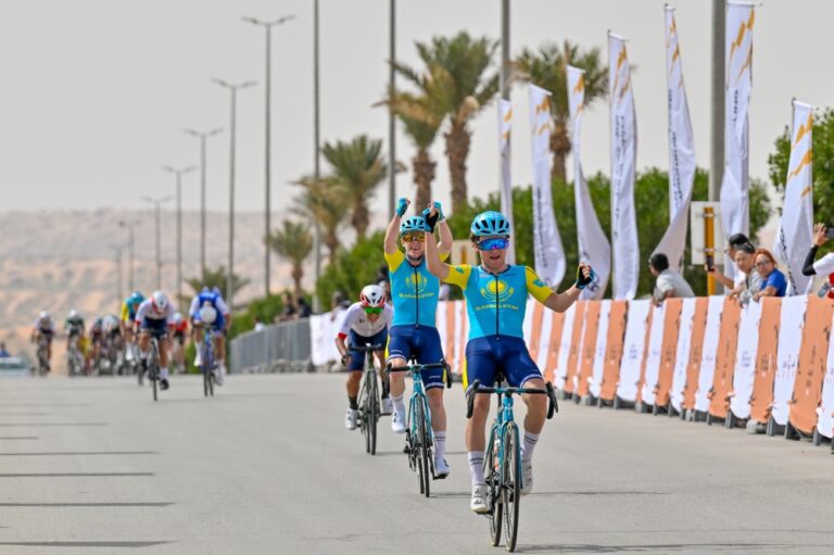 كويتينوف-وإسماعيلوفا-يعتليان-منصة-التتويج-في-سباقات-اليوم-السادس-لآسيوية-الدراجات-“القصيم-202”