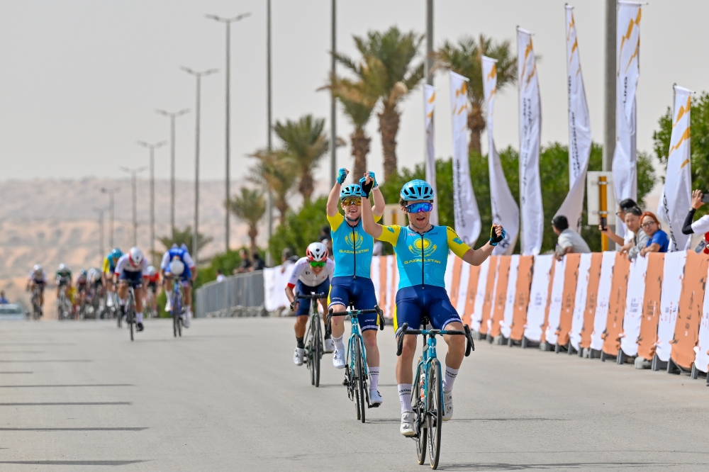 كويتينوف-وإسماعيلوفا-يعتليان-منصة-التتويج-في-سباقات-اليوم-السادس-لآسيوية-الدراجات-“القصيم-202”