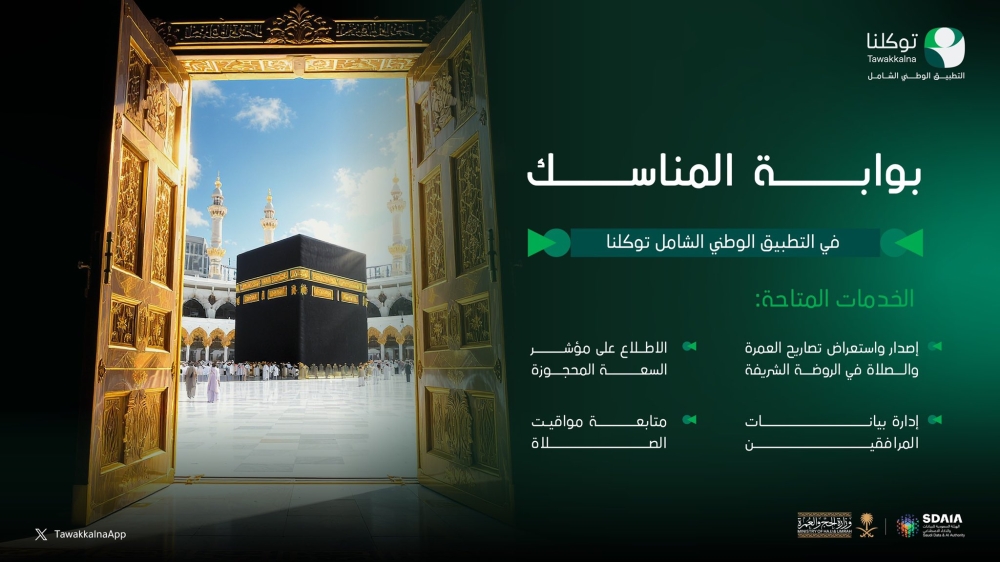 "توكلنا" يسهّل رحلة العمرة في رمضان. 57 عبر-“توكلنا”.-أهم-خدمات-بوابة-المناسك-للتسهيل-على-المعتمرين-في-رمضان