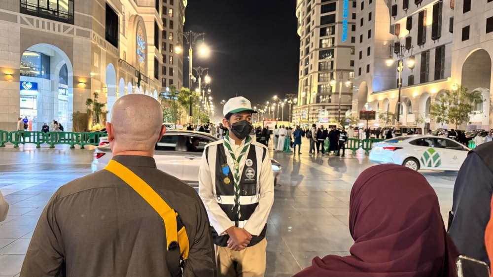 530 كشافًا يشاركون في إدارة حشود المسجد النبوي خلال رمضان 57 530-كشافًا-يشاركون-في-إدارة-حشود-المسجد-النبوي-خلال-رمضان