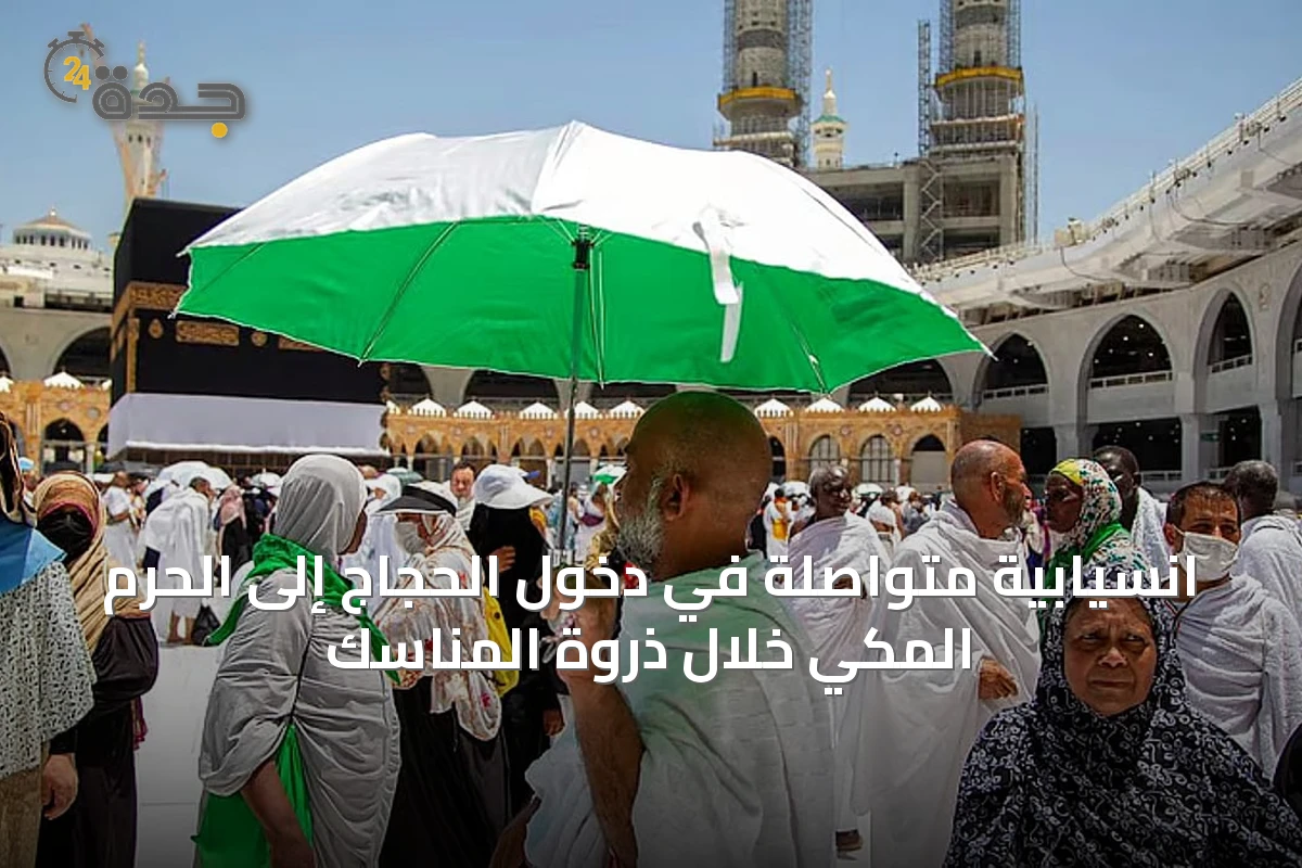 انسيابية متواصلة في دخول الحجاج إلى الحرم المكي خلال ذروة المناسك