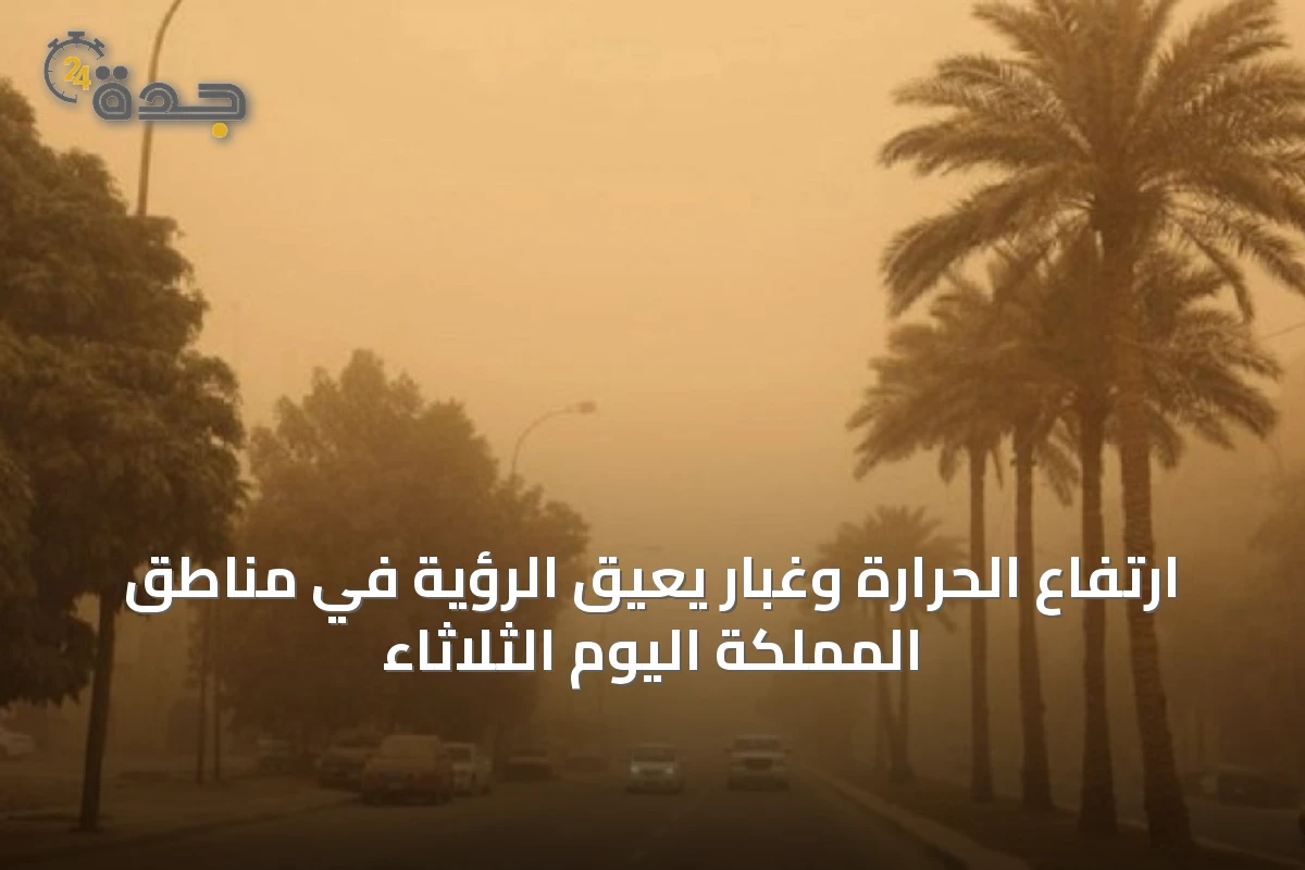 ارتفاع الحرارة وغبار يعيق الرؤية في مناطق المملكة اليوم الثلاثاء