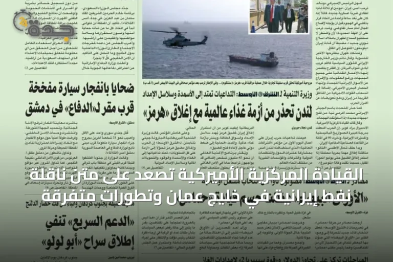 القيادة المركزية الأميركية تصعد على متن ناقلة نفط إيرانية في خليج عُمان وتطورات متفرقة
