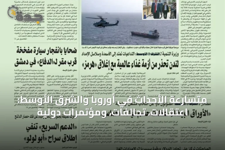 متسارعة الأحداث في أوروبا والشرق الأوسط: اعتقالات، تحالفات، ومؤتمرات دولية