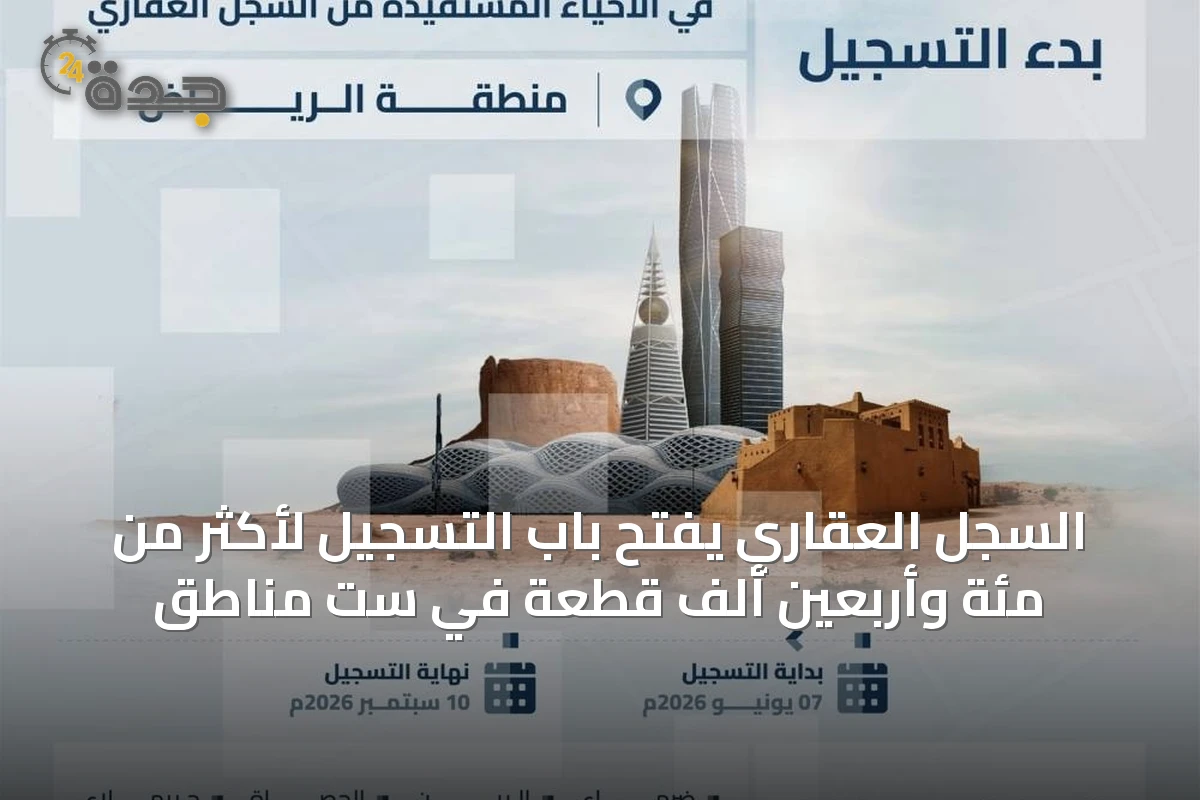 السجل العقاري يفتح باب التسجيل لأكثر من مئة وأربعين ألف قطعة في ست مناطق