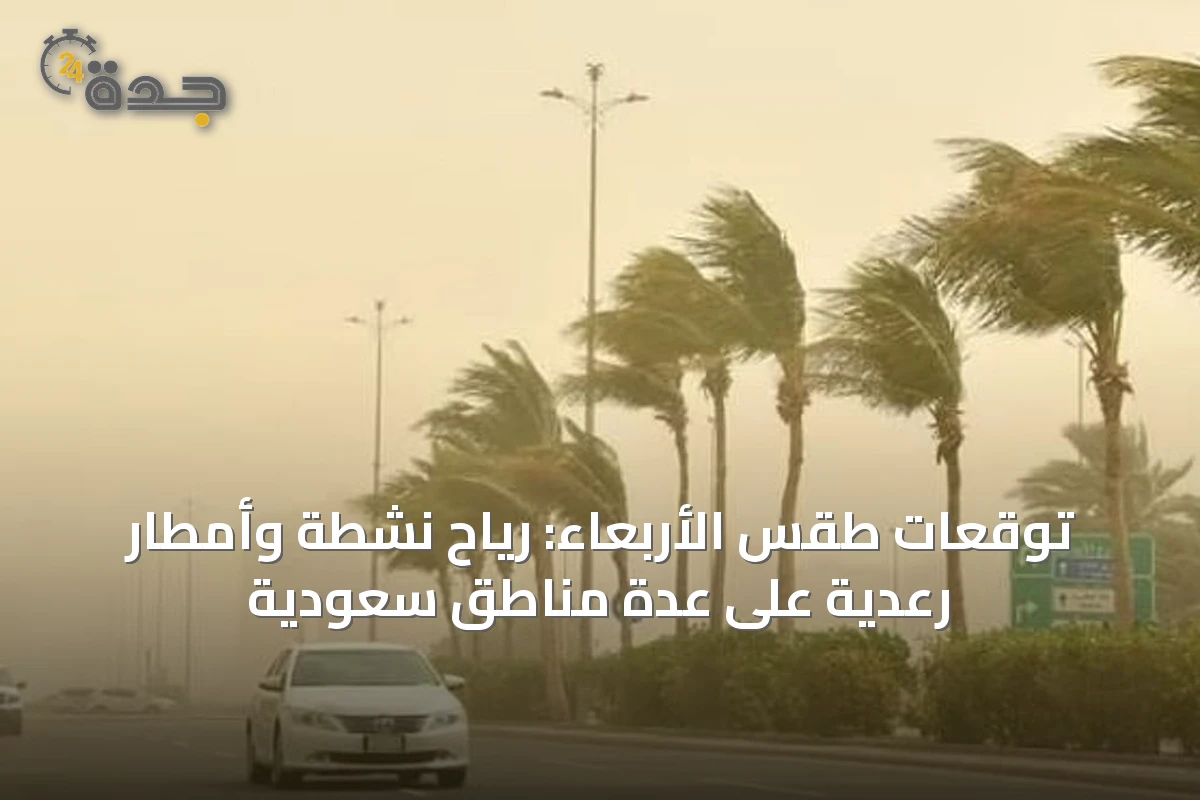 توقعات طقس الأربعاء: رياح نشطة وأمطار رعدية على عدة مناطق سعودية