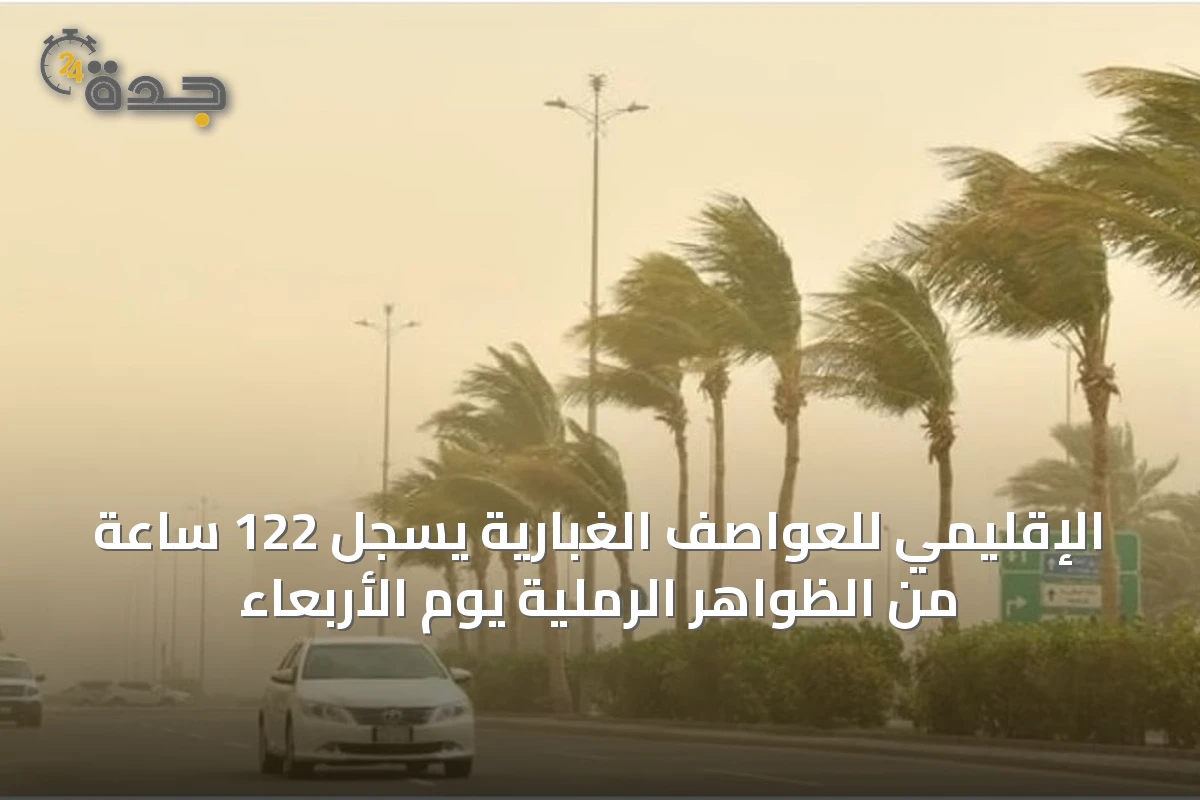 الإقليمي للعواصف الغبارية يسجل 122 ساعة من الظواهر الرملية يوم الأربعاء