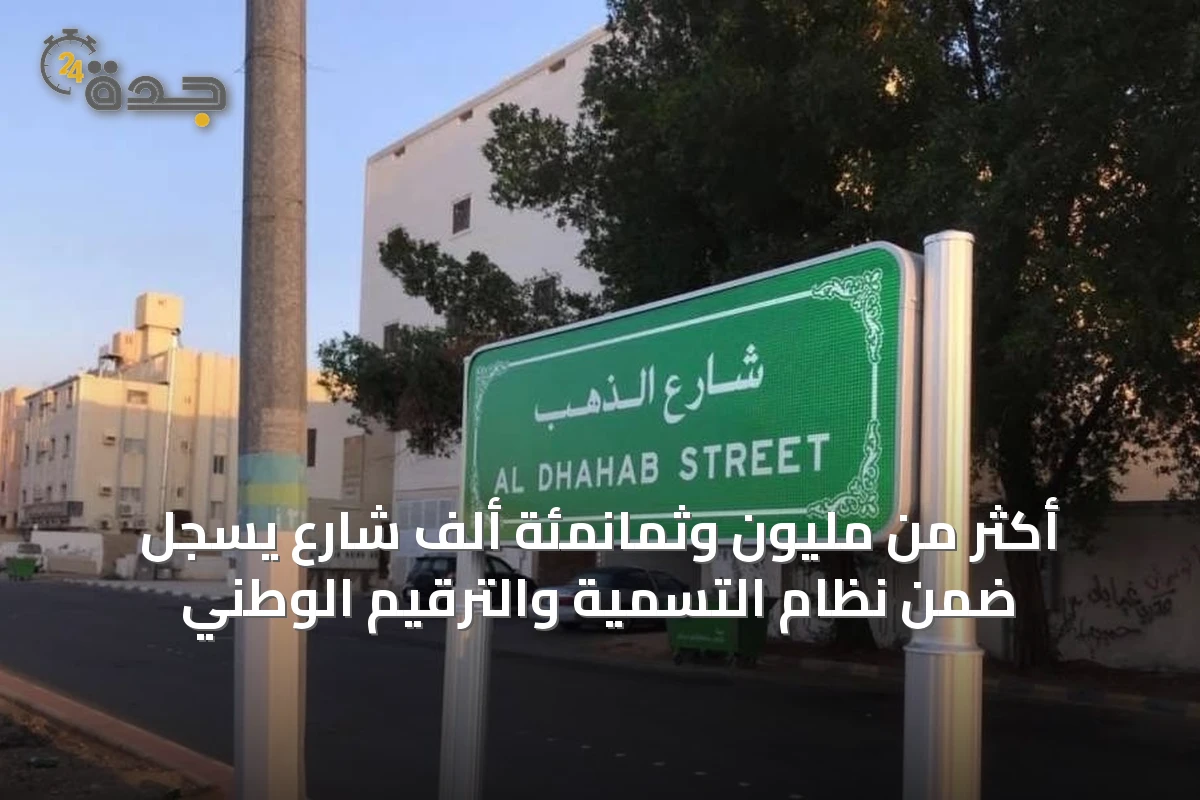 أكثر من مليون وثمانمئة ألف شارع يُسجَّل ضمن نظام التسمية والترقيم الوطني