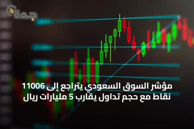 مؤشر السوق السعودي يتراجع إلى 11006 نقاط مع حجم تداول يقارب 5 مليارات ريال