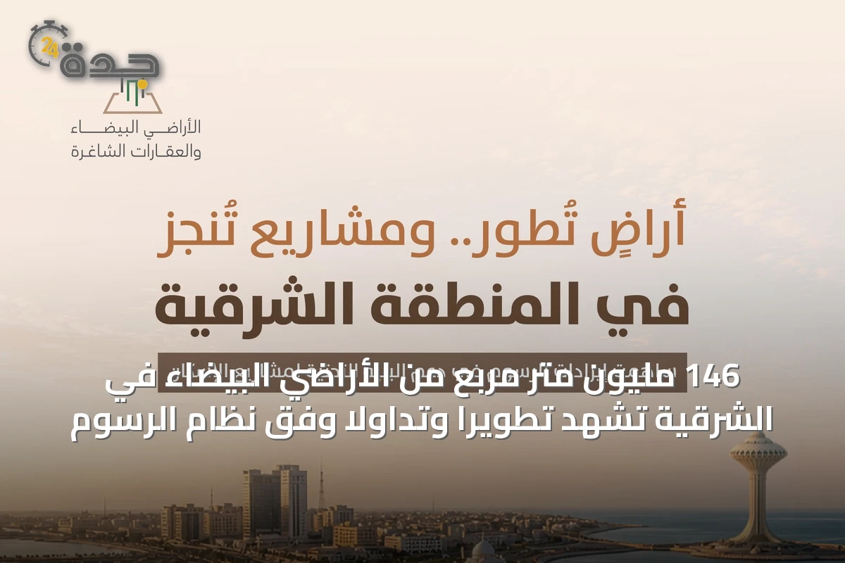 146 مليون متر مربع من الأراضي البيضاء في الشرقية تشهد تطويرًا وتداولًا وفق نظام الرسوم