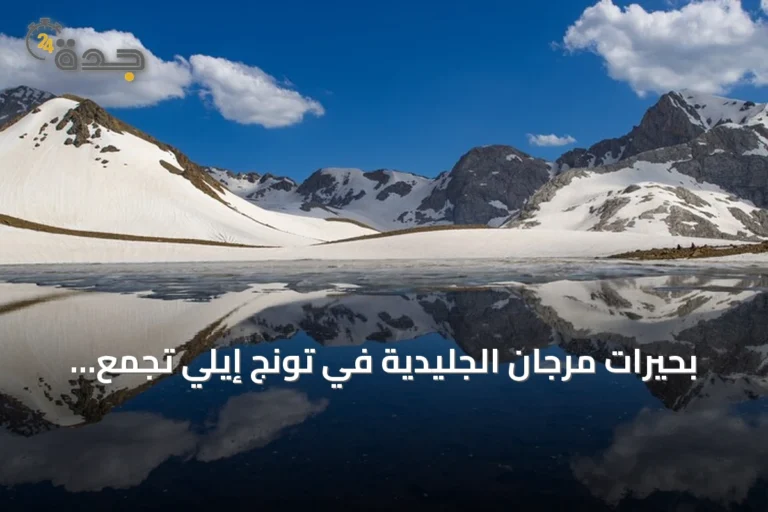 بحيرات مرجان الجليدية في تونج إيلي تجمع بين الثلوج والمياه الفيروزية في مشهد صيفي استثنائي