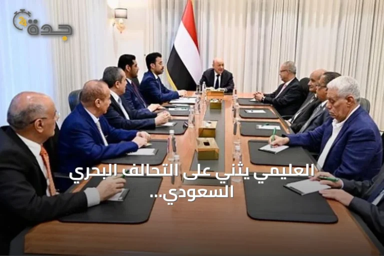 العليمي يثني على التحالف البحري السعودي ويؤكد أهمية تماسك مؤسسات الدولة اليمنية