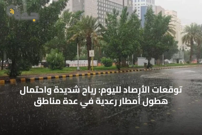 توقعات الأرصاد لليوم: رياح شديدة واحتمال هطول أمطار رعدية في عدة مناطق