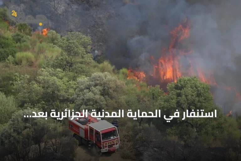 استنفار في الحماية المدنية الجزائرية بعد اندلاع 111 حريقاً في 45 ولاية