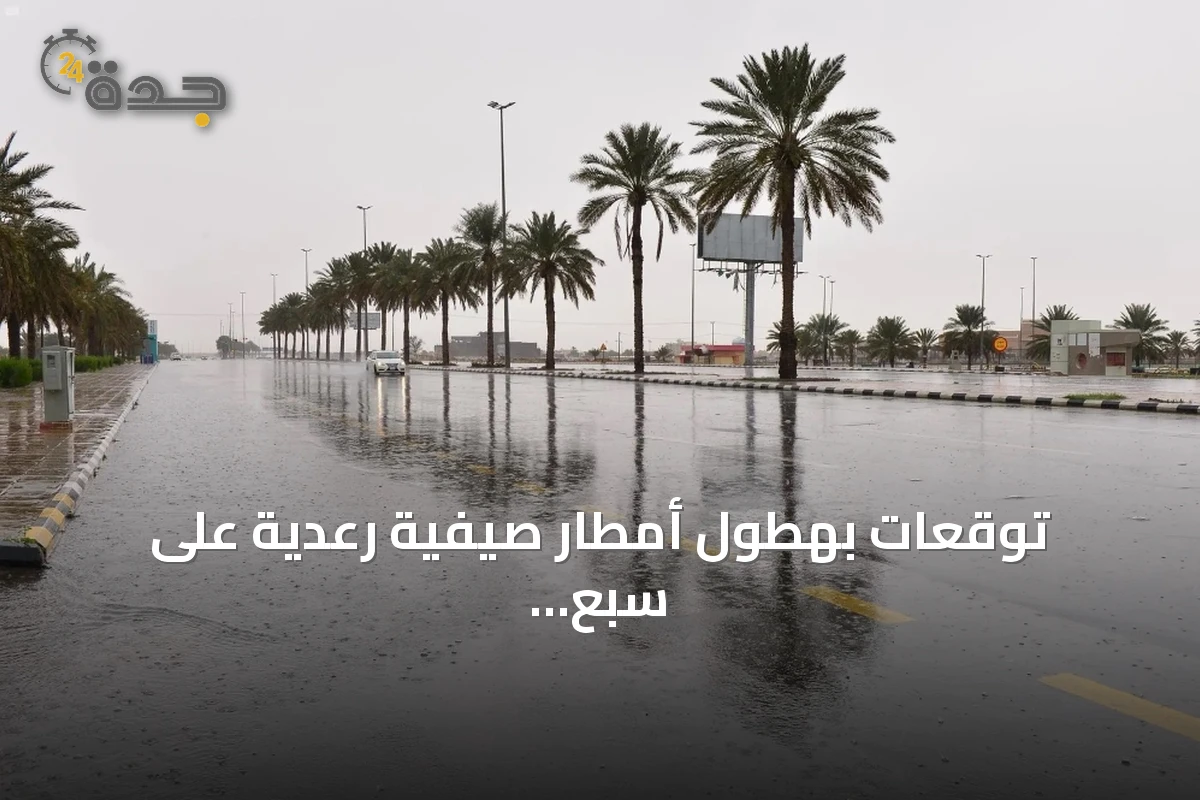 توقعات بهطول أمطار صيفية رعدية على سبع مناطق سعودية