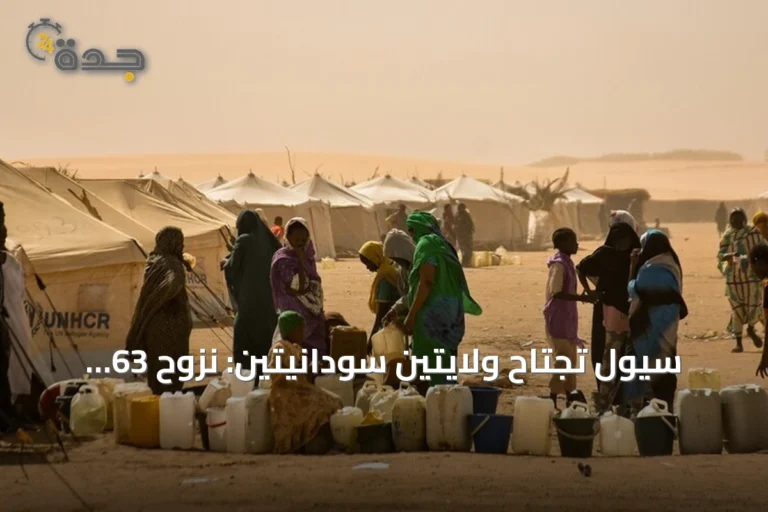 سيول تجتاح ولايتين سودانيتين: نزوح 63 أسرة وتدمير 130 منزلاً