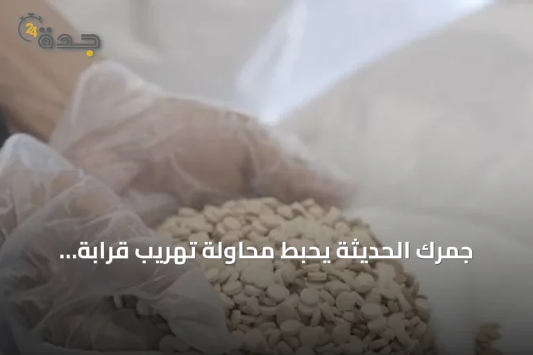 جمرك الحديثة يحبط محاولة تهريب قرابة مليوني قرص إمفيتامين