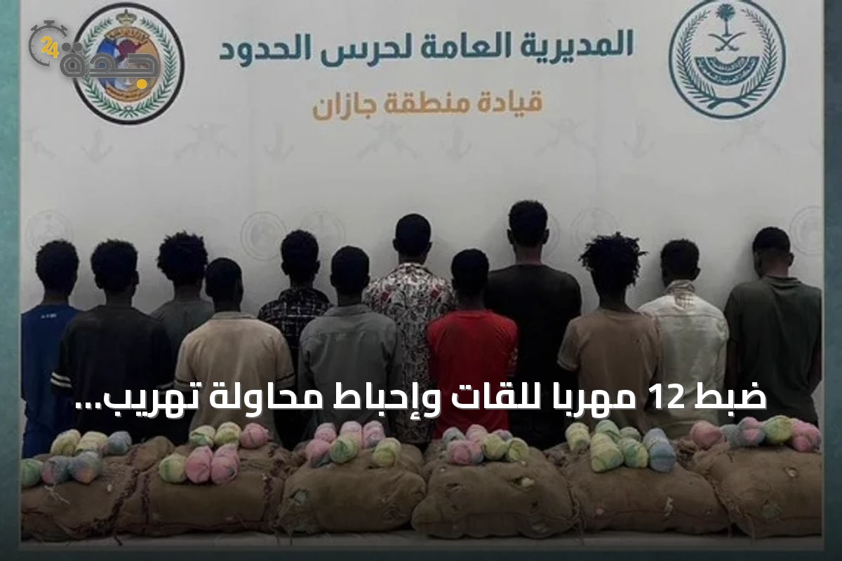 ضبط 12 مهربًا للقات وإحباط محاولة تهريب 240 كجم في جازان