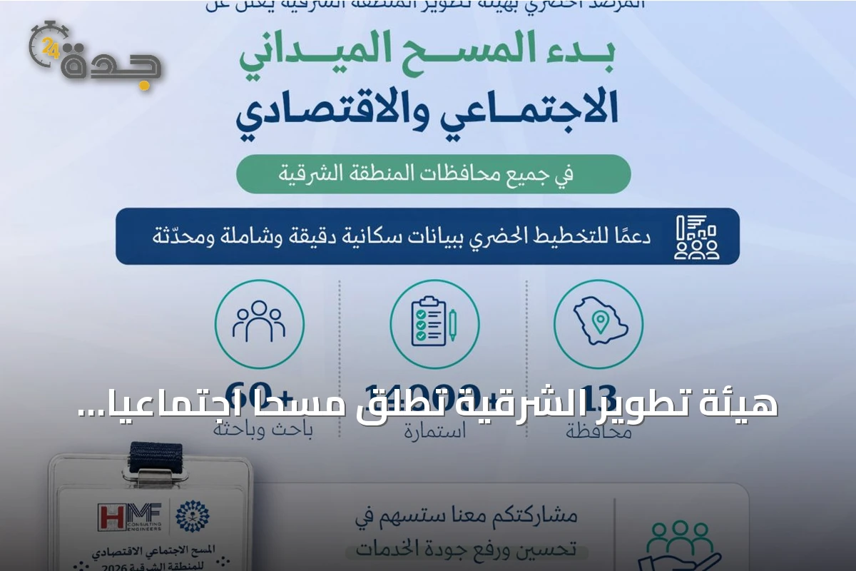 هيئة تطوير الشرقية تطلق مسحاً اجتماعياً اقتصادياً في جميع محافظات المنطقة