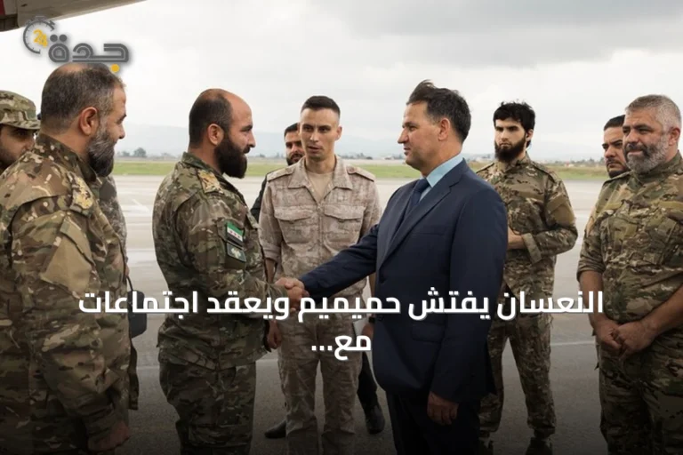 النعسان يفتش حميميم ويعقد اجتماعات مع قادة روس في إطار تنفيذ الاتفاق السوري-الروسي