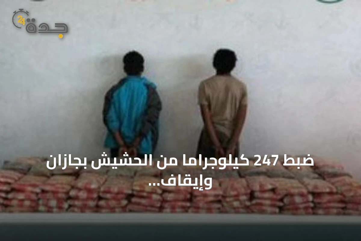 ضبط 247 كيلوجراما من الحشيش بجازان وإيقاف مخيمين يمنيين
