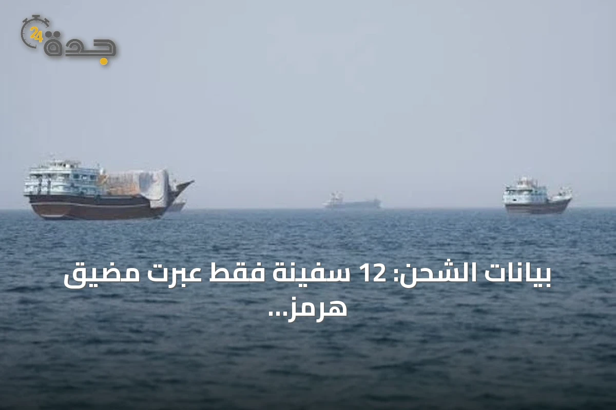 بيانات الشحن: 12 سفينة فقط عبرت مضيق هرمز خلال يومين وسط جمود بين واشنطن وطهران