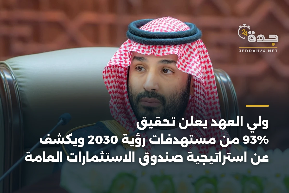 ولي العهد يعلن تحقيق 93% من مستهدفات رؤية 2030 ويكشف عن استراتيجية صندوق الاستثمارات العامة 1 ولي العهد يعلن تحقيق 93% من مستهدفات رؤية 2030 ويكشف عن استراتيجية صندوق الاستثمارات العامة