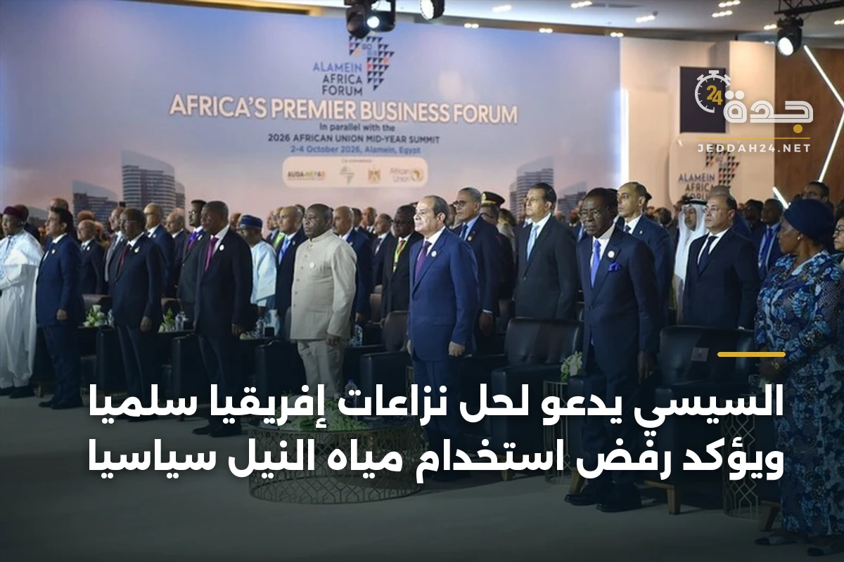 السيسي يدعو لحل نزاعات إفريقيا سلمياً ويؤكد رفض استخدام مياه النيل سياسيا