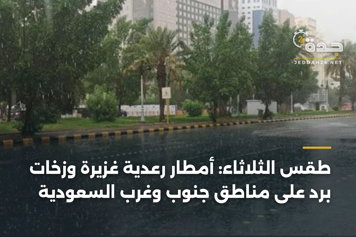 طقس الثلاثاء: أمطار رعدية غزيرة وزخات برد على مناطق جنوب وغرب السعودية 1 طقس الثلاثاء: أمطار رعدية غزيرة وزخات برد على مناطق جنوب وغرب السعودية