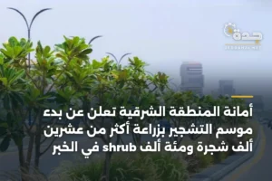 أمانة المنطقة الشرقية تعلن عن بدء موسم التشجير بزراعة أكثر من عشرين ألف شجرة ومئة ألف shrub في الخبر 3 article 367016