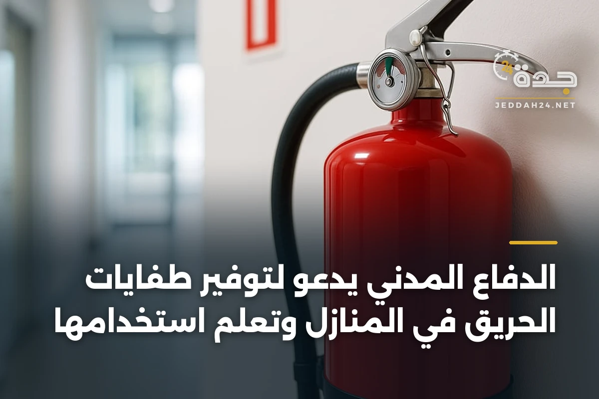الدفاع المدني يدعو لتوفير طفايات الحريق في المنازل وتعلم استخدامها
