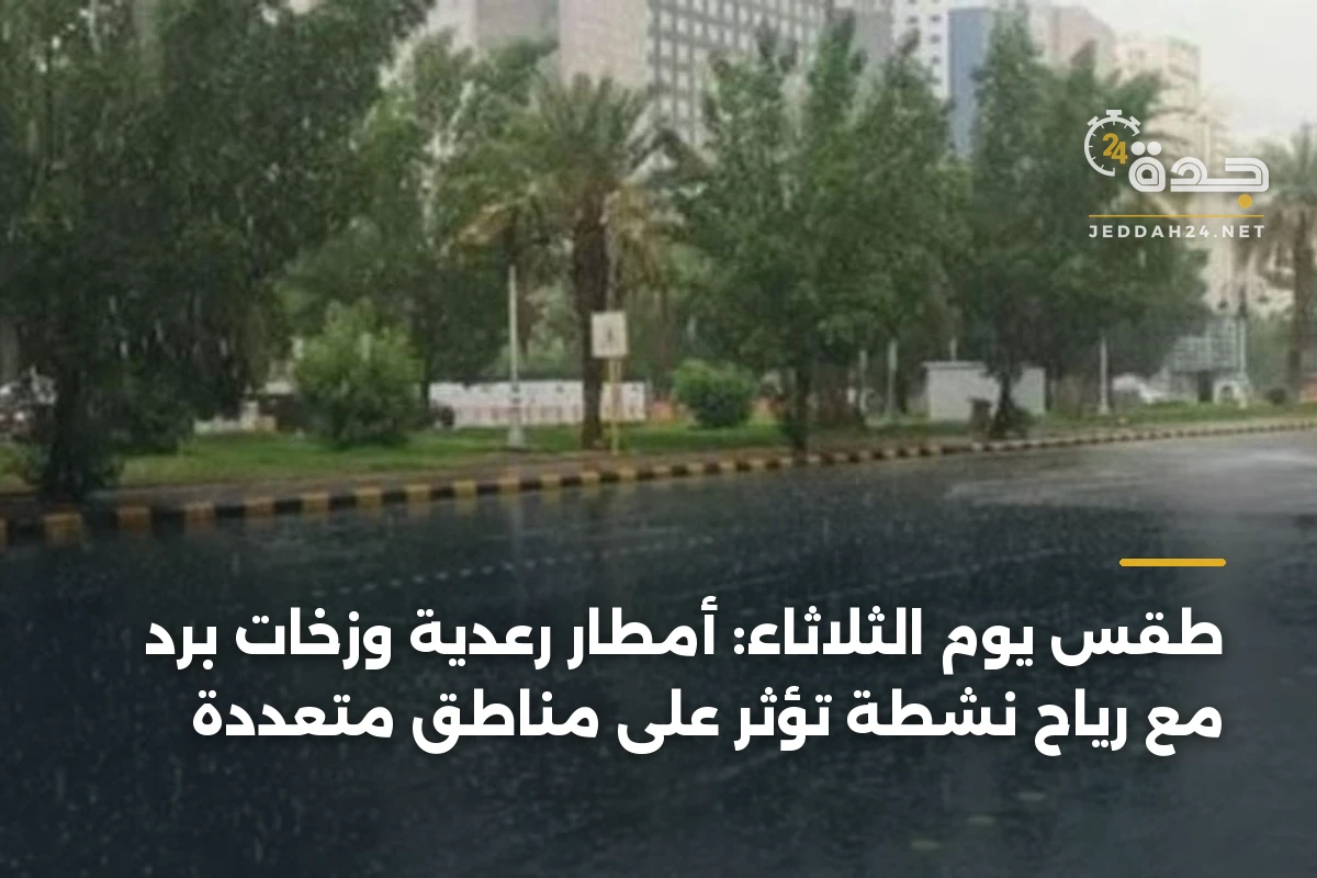 طقس يوم الثلاثاء: أمطار رعدية وزخات برد مع رياح نشطة تؤثر على مناطق متعددة 1 طقس يوم الثلاثاء: أمطار رعدية وزخات برد مع رياح نشطة تؤثر على مناطق متعددة