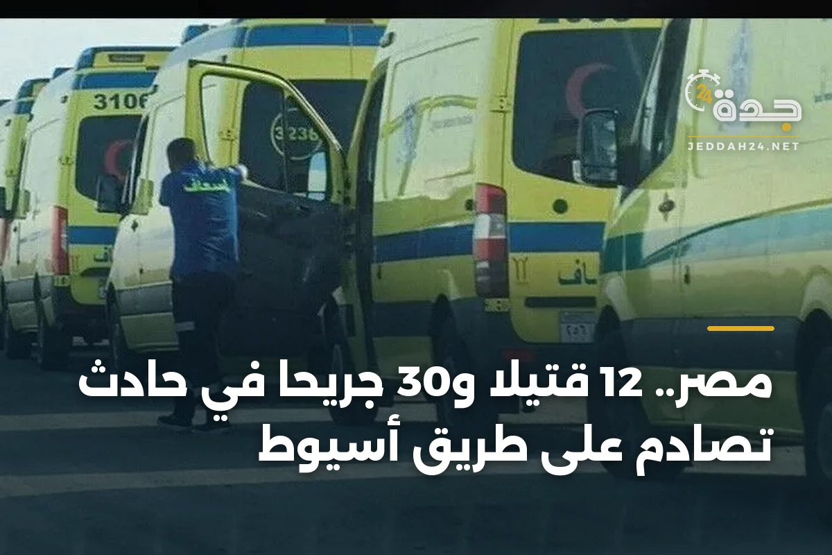 مصر.. 12 قتيلاً و30 جريحاً في حادث تصادم على طريق أسيوط