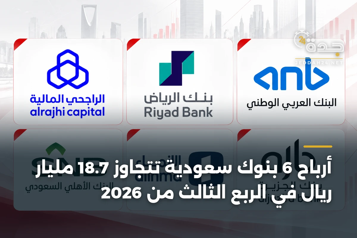 أرباح 6 بنوك سعودية تتجاوز 18.7 مليار ريال في الربع الثالث من 2026 1 أرباح 6 بنوك سعودية تتجاوز 18.7 مليار ريال في الربع الثالث من 2026
