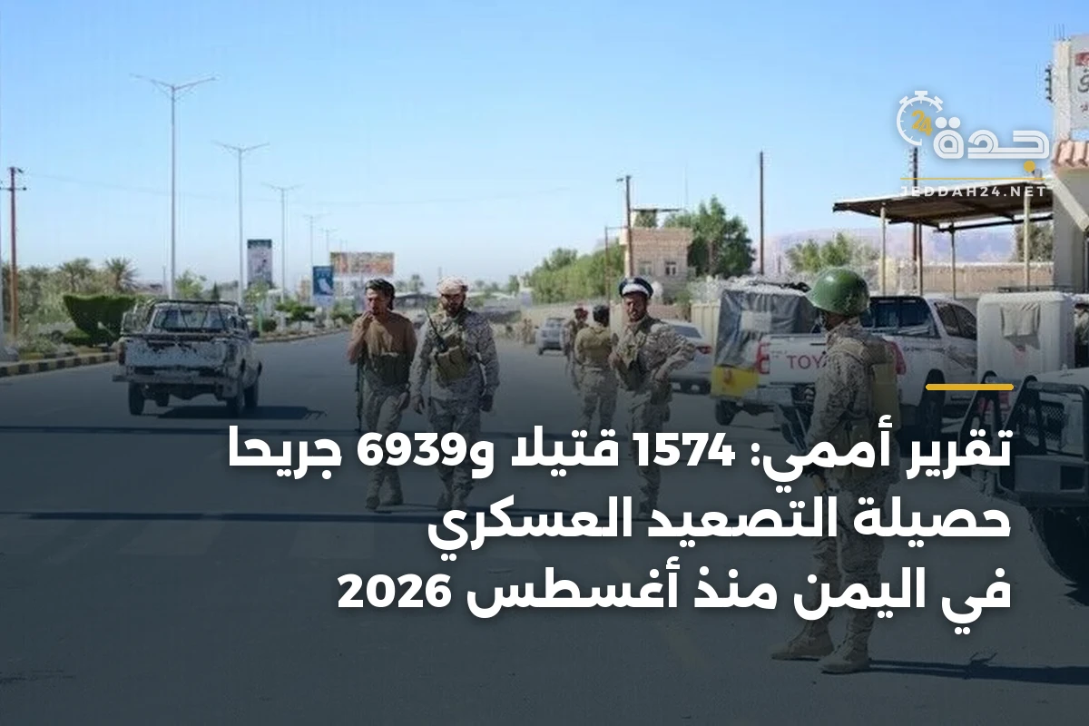 تقرير أممي: 1574 قتيلاً و6939 جريحاً حصيلة التصعيد العسكري في اليمن منذ أغسطس 2026