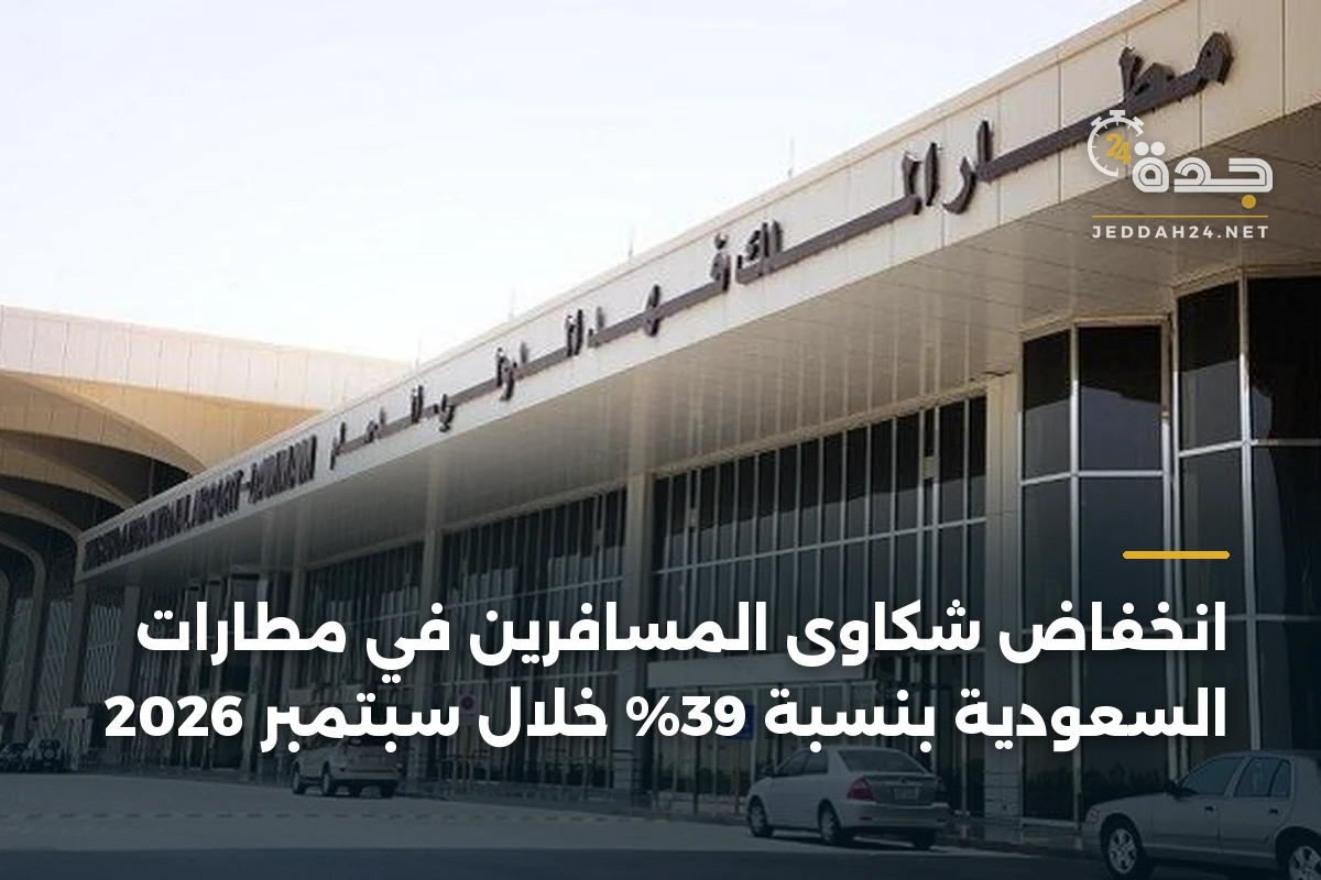 انخفاض شكاوى المسافرين في مطارات السعودية بنسبة 39% خلال سبتمبر 2026