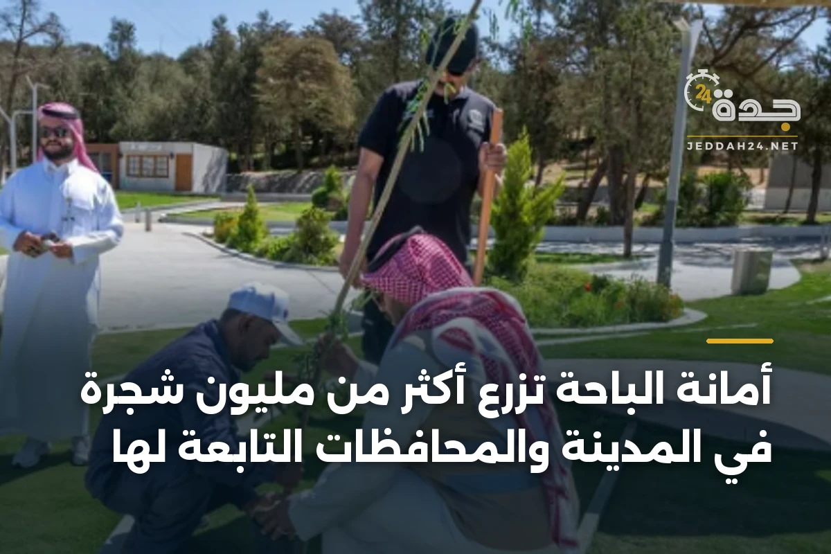 أمانة الباحة تزرع أكثر من مليون شجرة في المدينة والمحافظات التابعة لها